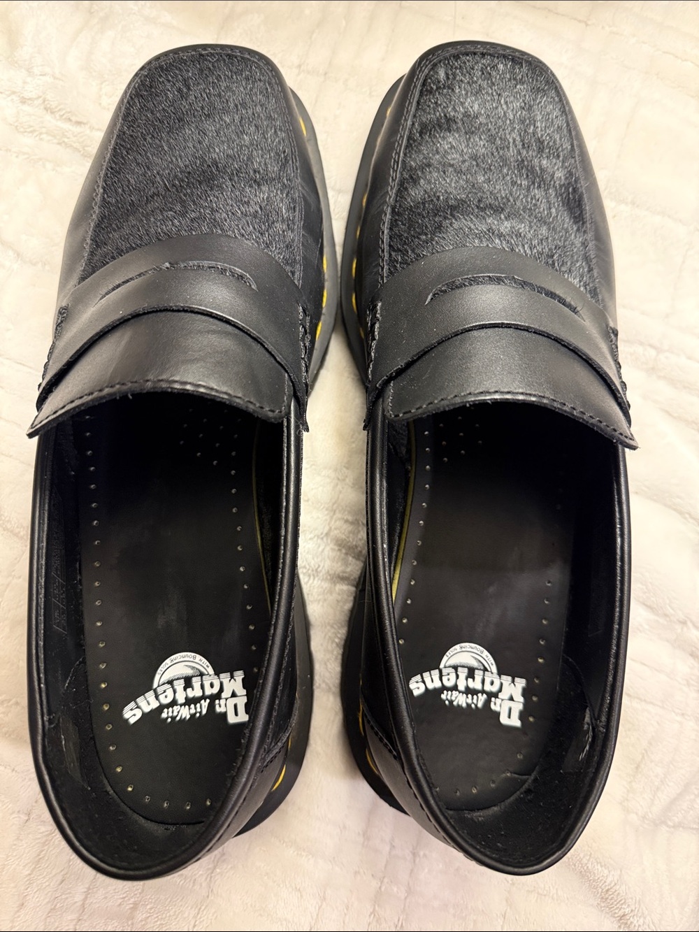 Limited Edition Dr. Martens Penton Bex Square Toe Hair-On Leather Loafers (sz10) - Picture 4 of 8